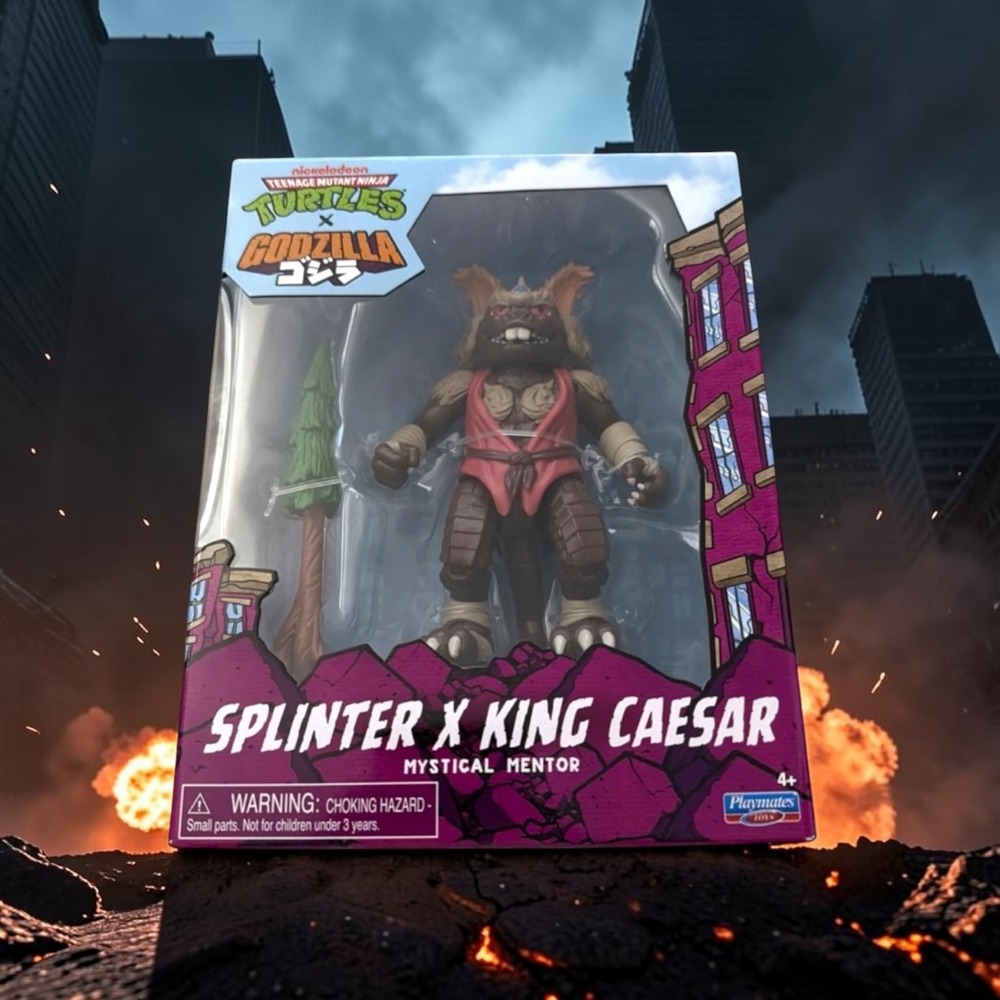 Teenage Mutant Ninja Turtles TMNT Godzilla Splinter X King Caesar figure